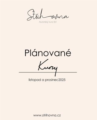 🧵Kurzy na poslední měsíce roku! S koncem roku mám pro vás spoustu novinek. Na co se můžete těšit? 🧵Vánoční dárky z...