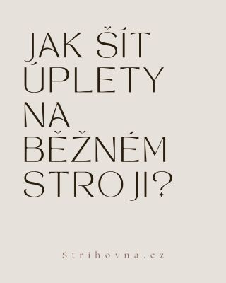 👚Toužíte si ušít tričko, ale nemáte overlock? Žádný drama, z úpletů můžete šít i na běžném stroji. Oproti overlocku vám to...
